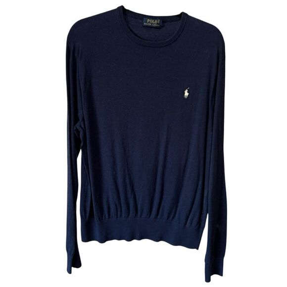 Revolve POLO Ralph Lauren Cashmere Cotton Blend Crewneck Pullover Sweater - Picture 5 of 11